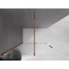 Mexen Velar Schiebeduschwand Walk-in 150 x 200 cm, transparent 8 mm, Roségold - 871-150-000-03-60