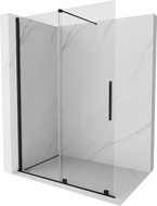 Mexen Velar Duschwand zum Schieben Walk-in 160 x 200 cm, transparent 8 mm, schwarz - 871-160-000-03-70