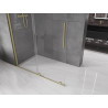 Mexen Velar Duschwand Schiebewand Walk-in 140 x 200 cm, transparent 8 mm, gold gebürstet - 871-140-000-03-55