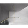 Mexen Velar Duschwand Schiebewand Walk-in 140 x 200 cm, transparent 8 mm, gold gebürstet - 871-140-000-03-55