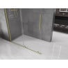 Mexen Velar Duschwand Schiebetür Walk-in 150 x 200 cm, transparent 8 mm, gebürstetes Gold - 871-150-000-03-55