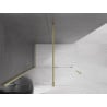 Mexen Velar Duschwand Schiebetür Walk-in 150 x 200 cm, transparent 8 mm, gebürstetes Gold - 871-150-000-03-55