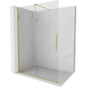 Mexen Velar Duschwand Schiebetür Walk-in 160 x 200 cm, transparent 8 mm, gold gebürstet - 871-160-000-03-55