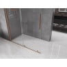 Mexen Velar Duschwand Schiebetür Walk-in 150 x 200 cm, transparent 8 mm, gebürstetes Kupfer - 871-150-000-03-65