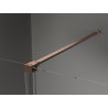 Mexen Velar Duschwand verschiebbar Walk-in 160 x 200 cm, transparent 8 mm, gebürstetes Kupfer - 871-160-000-03-65