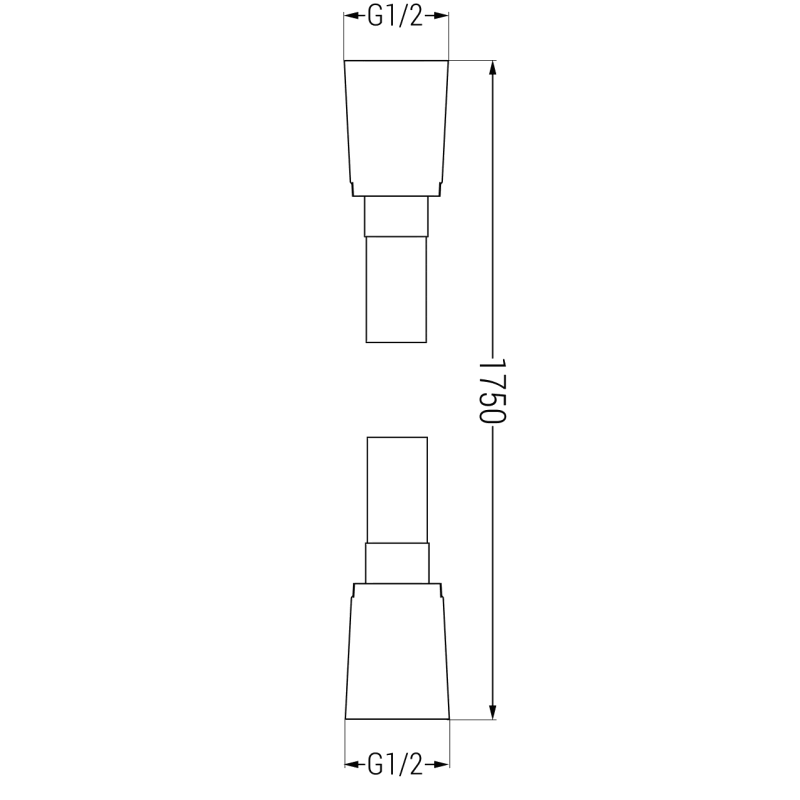 Mexen Duschschlauch 175 cm, Chrom - 79475-00
