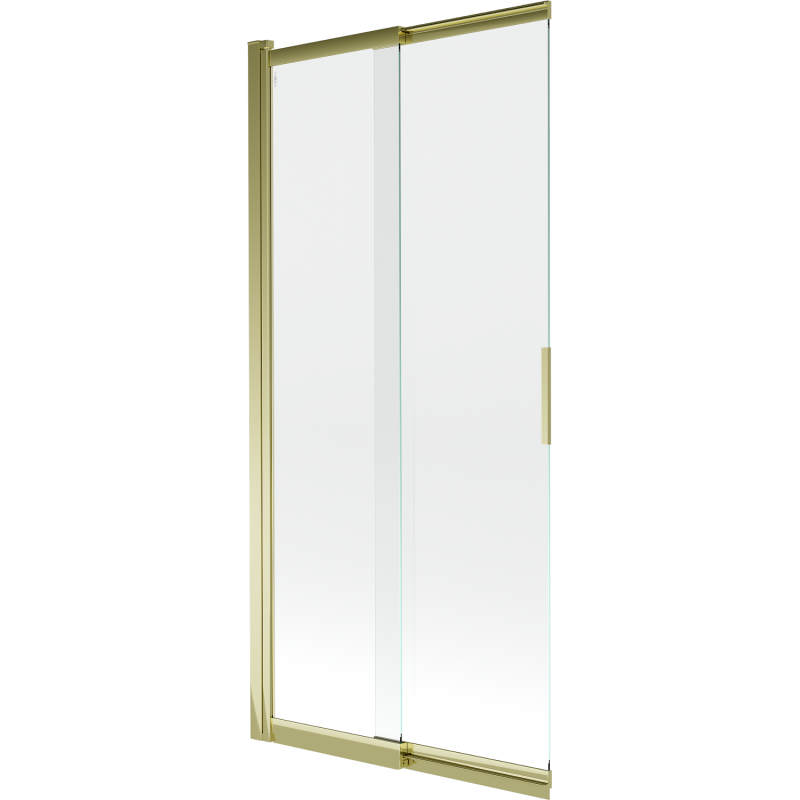 Mexen Fox Duschabtrennung 2-flügelig verschiebbar 85 x 150 cm, transparent, gold - 891-085-002-50-00