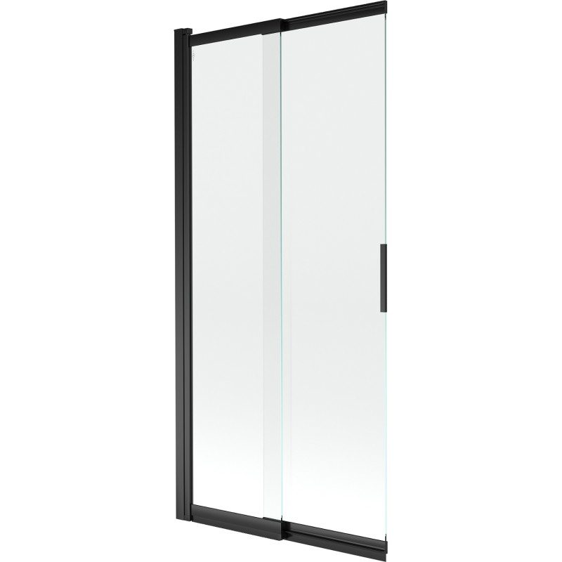 Mexen Fox 2-flügelige, verschiebbare Badewannenabtrennung 85 x 150 cm, transparent, schwarz - 891-085-002-70-00