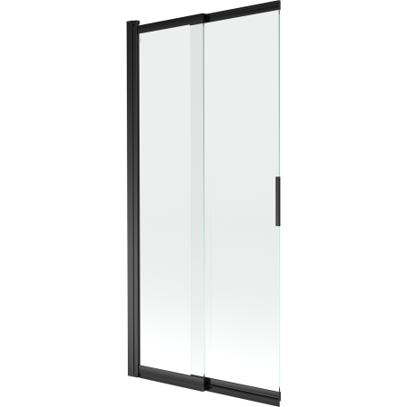 Mexen Fox Duschtrennwand 2-flügelig schiebbar 85 x 150 cm, transparent, schwarz - 891-085-002-70-00