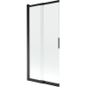 Mexen Fox 2-flügelige, verschiebbare Badewannenabtrennung 85 x 150 cm, transparent, schwarz - 891-085-002-70-00