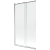 Mexen Fox zweiflügelige Schiebewannenabtrennung 100 x 150 cm, transparent, Chrom - 891-100-002-01-00