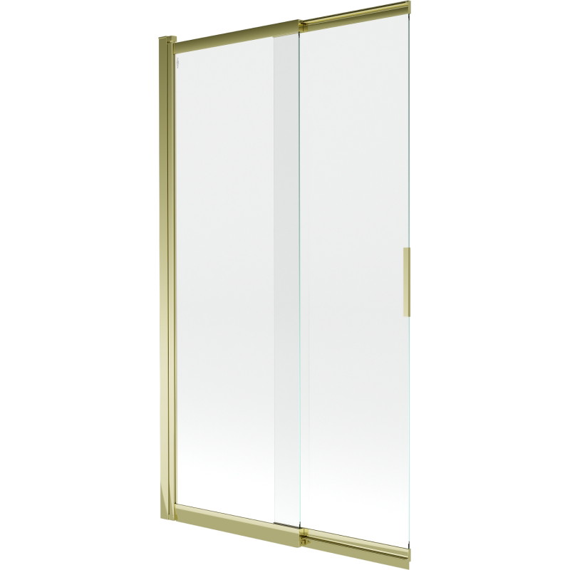 Mexen Fox zweiflügelige Schiebewannenwand 100 x 150 cm, transparent, gold - 891-100-002-50-00
