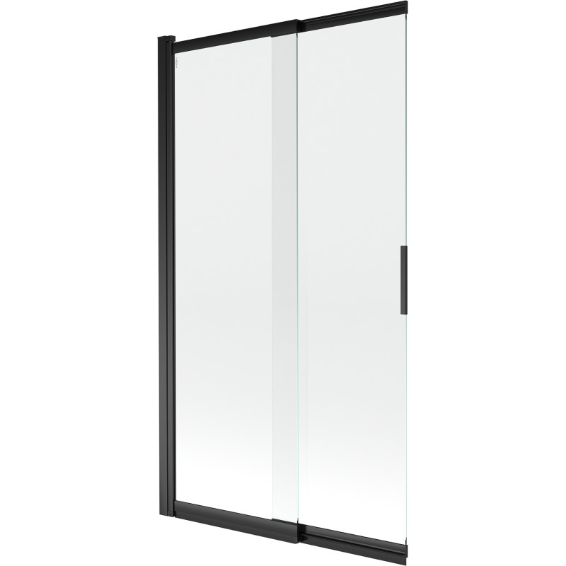 Mexen Fox zweiflügelige verschiebbare Badewannenabtrennung 100 x 150 cm, transparent, schwarz - 891-100-002-70-00