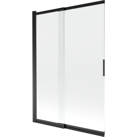 Mexen Fox 2-flügelige Schiebewannenabtrennung 120 x 150 cm, transparent, schwarz - 891-120-002-70-00