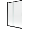 Mexen Fox 2-flügelige Schiebewannenabtrennung 120 x 150 cm, transparent, schwarz - 891-120-002-70-00