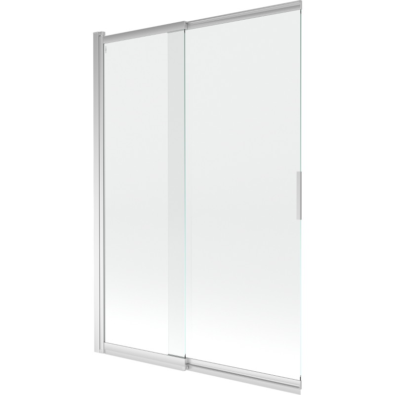 Mexen Fox 2-flügelige Badewannenfaltwand, verschiebbar, 120 x 150 cm, transparent, Chrom - 891-120-002-01-00