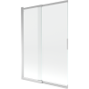 Mexen Fox 2-flügelige Duschabtrennung, Schiebetür 120 x 150 cm, transparent, Chrom - 891-120-002-01-00