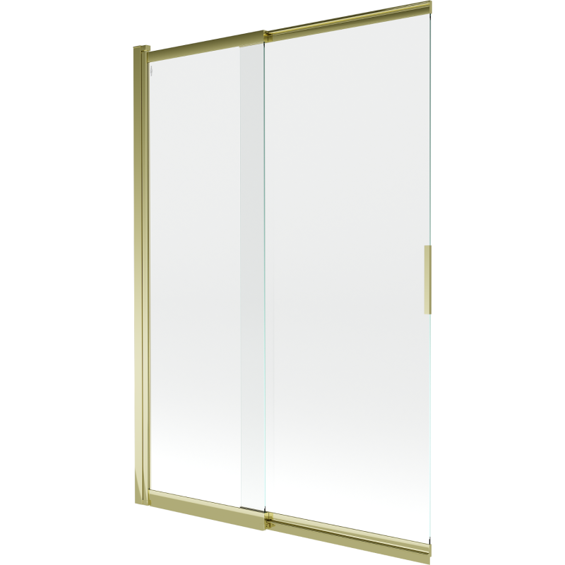 Mexen Fox Duschwand, 2-flügelige Schiebetür 120 x 150 cm, transparent, gold - 891-120-002-50-00