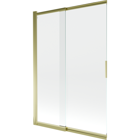 Mexen Fox 2-flügelige verschiebbare Badewannenabtrennung 120 x 150 cm, transparent, gold - 891-120-002-50-00