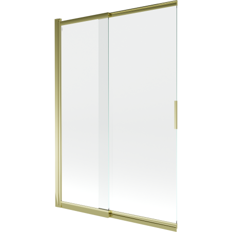 Mexen Fox Duschwand, 2-flügelige Schiebetür 120 x 150 cm, transparent, gold - 891-120-002-50-00