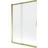 Mexen Fox Duschwand, 2-flügelige Schiebetür 120 x 150 cm, transparent, gold - 891-120-002-50-00