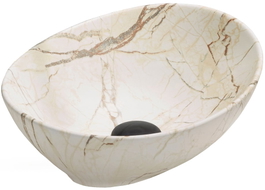 Mexen Elza Aufsatzwaschbecken 40 x 33 cm, beiger Stein - 21014095