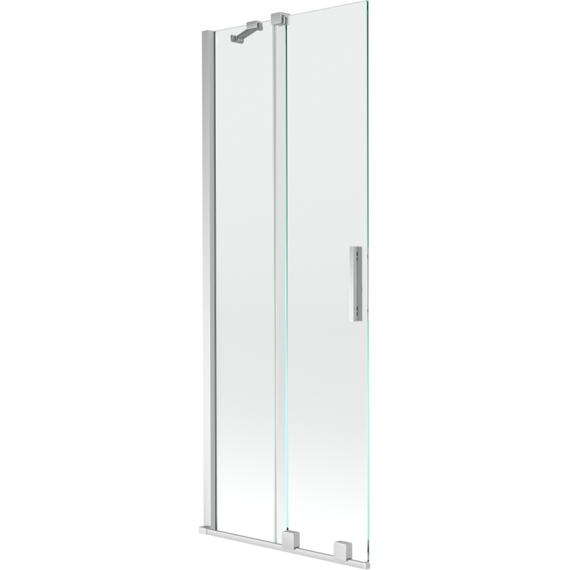 Mexen Velar Badewannenabtrennung 2-teilig verschiebbar 75 x 150 cm, transparent, Chrom - 896-075-000-01-01