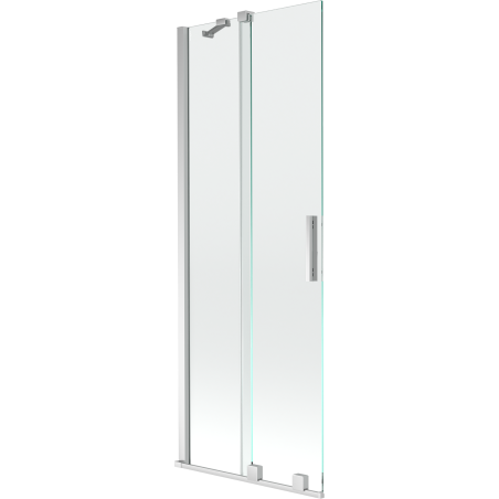 Mexen Velar Badewannenabtrennung 2-teilig verschiebbar 75 x 150 cm, transparent, Chrom - 896-075-000-01-01