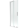 Mexen Velar Badewannenabtrennung 2-teilig verschiebbar 75 x 150 cm, transparent, Chrom - 896-075-000-01-01