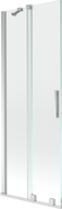 Mexen Velar Badewannenabtrennung 2-teilig verschiebbar 75 x 150 cm, transparent, Chrom - 896-075-000-01-01