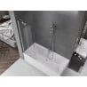 Mexen Velar Badewannenabtrennung 2-teilig verschiebbar 75 x 150 cm, transparent, Chrom - 896-075-000-01-01