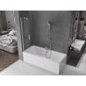Mexen Velar Badewannenabtrennung 2-teilig verschiebbar 75 x 150 cm, transparent, Chrom - 896-075-000-01-01