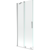 Mexen Velar Badewannenfaltwand 2-flügelig verschiebbar 85 x 150 cm, transparent, Chrom - 896-085-000-01-01