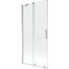 Mexen Velar Duschabtrennung 2-flügelig verschiebbar 90 x 150 cm, transparent, Chrom - 896-090-000-01-01