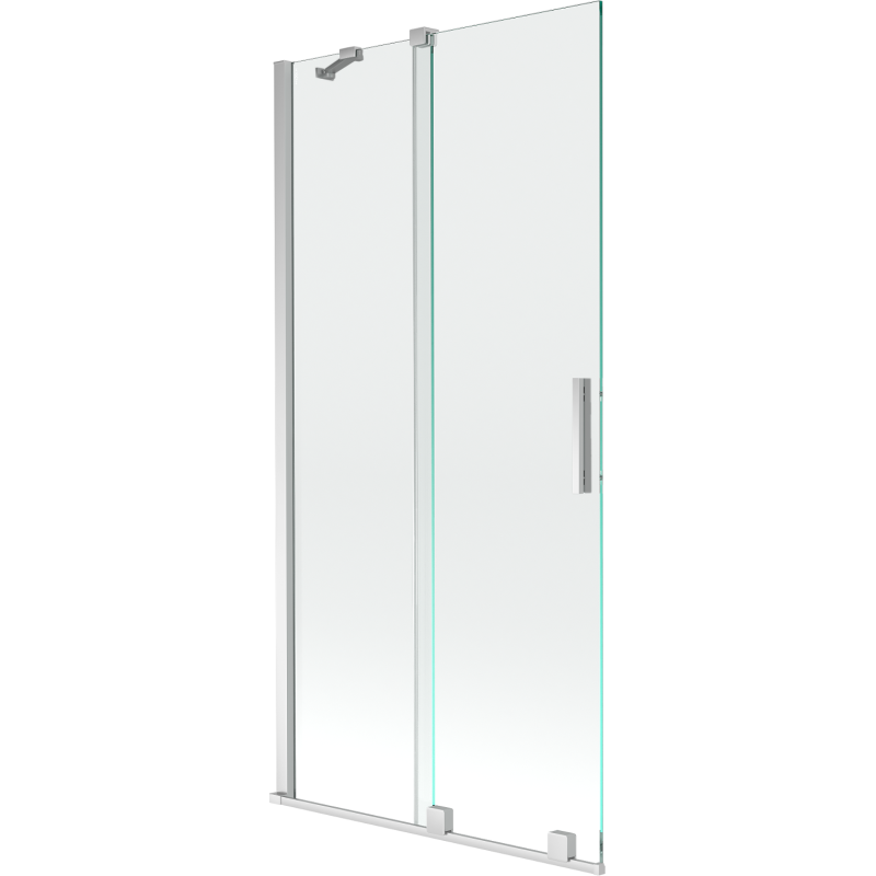 Mexen Velar 2-flügelige Duschwand 95 x 150 cm, transparent, Chrom - 896-095-000-01-01