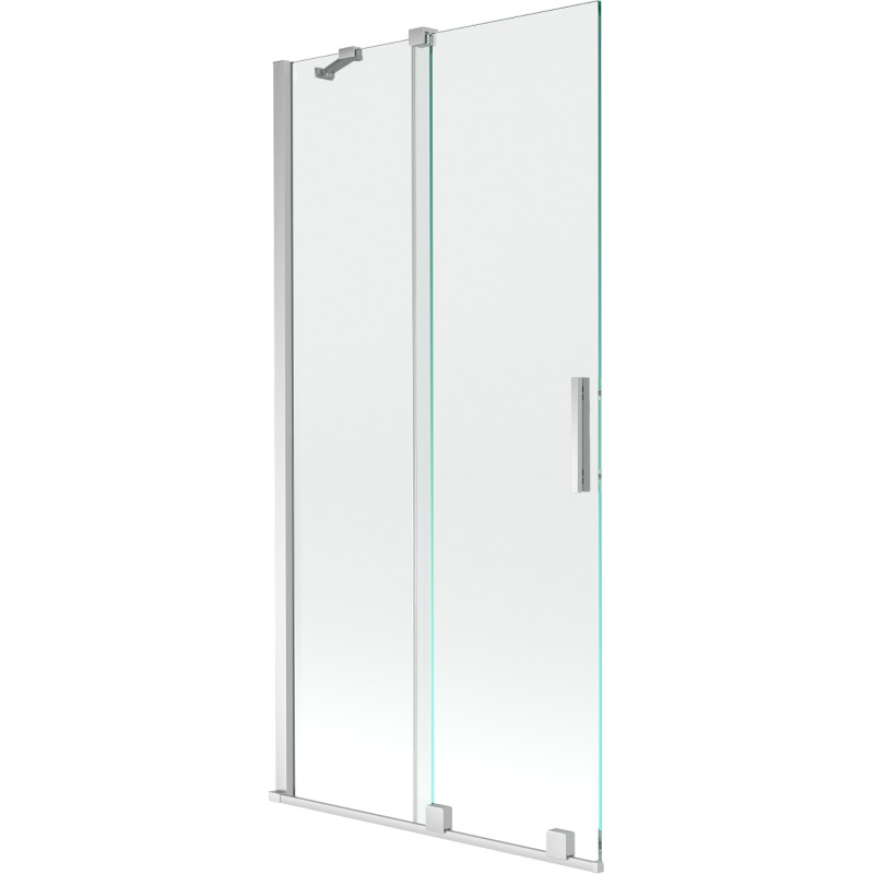Mexen Velar Zweiteilige verschiebbare Badewannenabtrennung 95 x 150 cm, transparent, Chrom - 896-095-000-01-01
