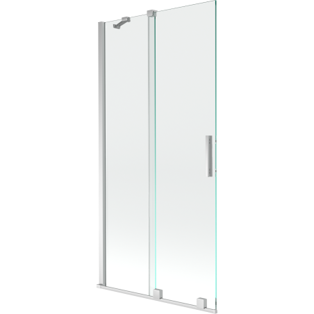 Mexen Velar Zweiteilige verschiebbare Badewannenabtrennung 95 x 150 cm, transparent, Chrom - 896-095-000-01-01