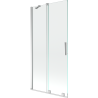 Mexen Velar 2-flügelige Duschwand 95 x 150 cm, transparent, Chrom - 896-095-000-01-01