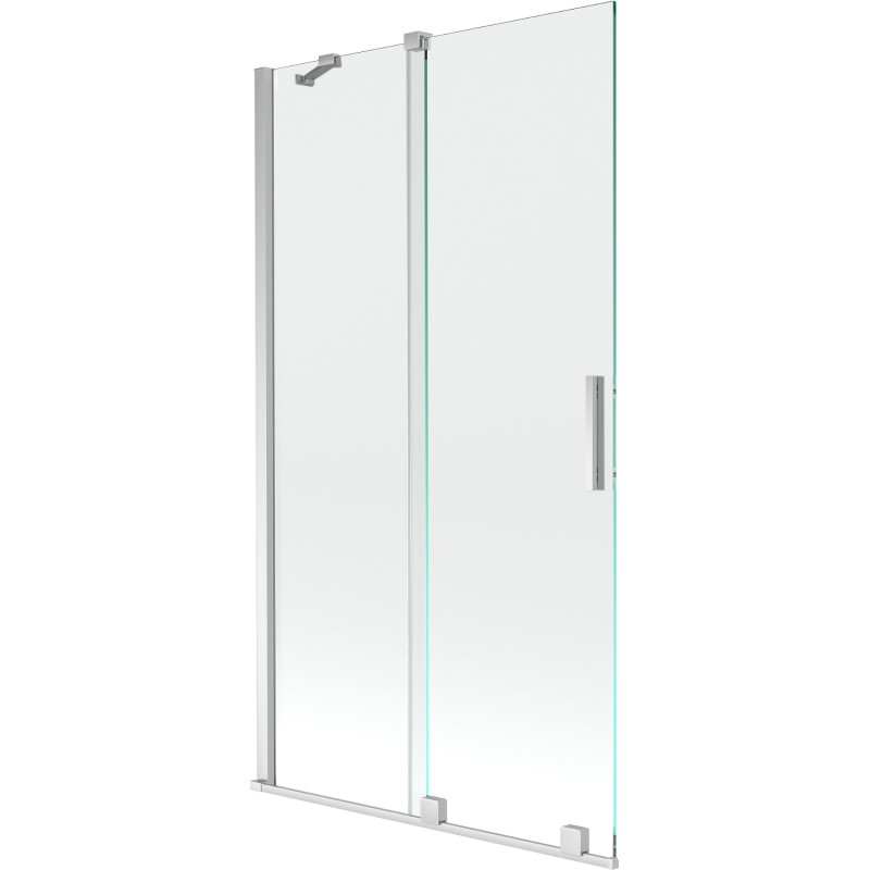 Mexen Velar 2-flügelige Duschwand ausziehbar 100 x 150 cm, transparent, Chrom - 896-100-000-01-01