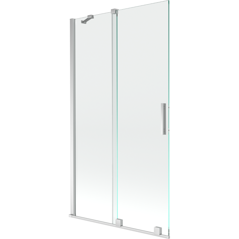 Mexen Velar Duschabtrennung 2-flügelig, verschiebbar 100 x 150 cm, transparent, Chrom - 896-100-000-01-01