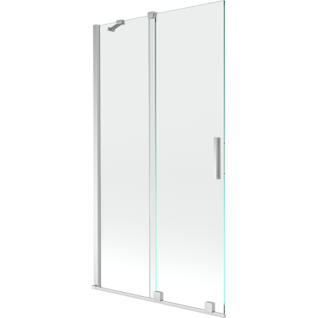 Mexen Velar 2-flügelige Duschwand ausziehbar 100 x 150 cm, transparent, Chrom - 896-100-000-01-01