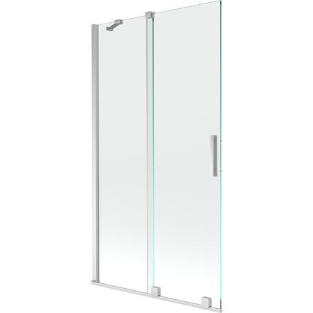 Mexen Velar Duschabtrennung 2-flügelig, verschiebbar 100 x 150 cm, transparent, Chrom - 896-100-000-01-01