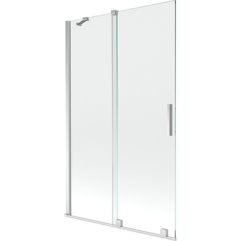 Mexen Velar 2-flüglige, verschiebbare Badewannenabtrennung 110 x 150 cm, transparent, Chrom - 896-110-000-01-01