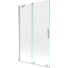 Mexen Velar zweiflügelige, verschiebbare Badewannenabtrennung 110 x 150 cm, transparent, Chrom - 896-110-000-01-01