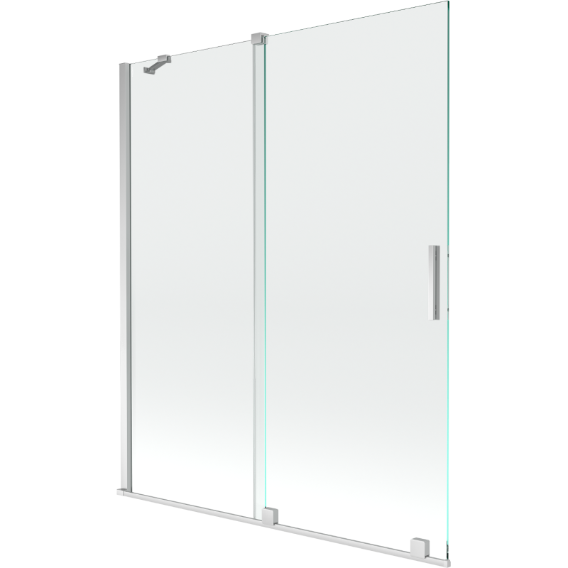 Mexen Velar Duschwand 2-flügelig verschiebbar 140 x 150 cm, transparent, Chrom - 896-140-000-01-01