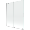 Mexen Velar Duschwand 2-flügelig verschiebbar 140 x 150 cm, transparent, Chrom - 896-140-000-01-01
