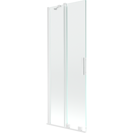 Mexen Velar zweiflügelige, verschiebbare Badewannenabtrennung 70 x 150 cm, transparent, weiß - 896-070-000-01-20