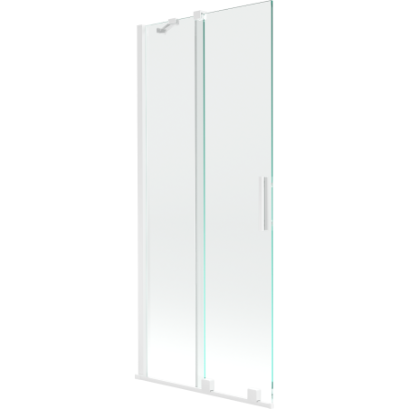 Mexen Velar Duschtrennwand 2-flügelig verschiebbar 80 x 150 cm, transparent, weiß - 896-080-000-01-20