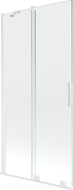 Mexen Velar zweiteilige Badewannenabtrennung zum Schieben 95 x 150 cm, transparent, weiß - 896-095-000-01-20