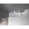 Mexen Velar Duschwand für die Badewanne, 2-flügelig, verschiebbar 130 x 150 cm, transparent, weiß - 896-130-000-01-20